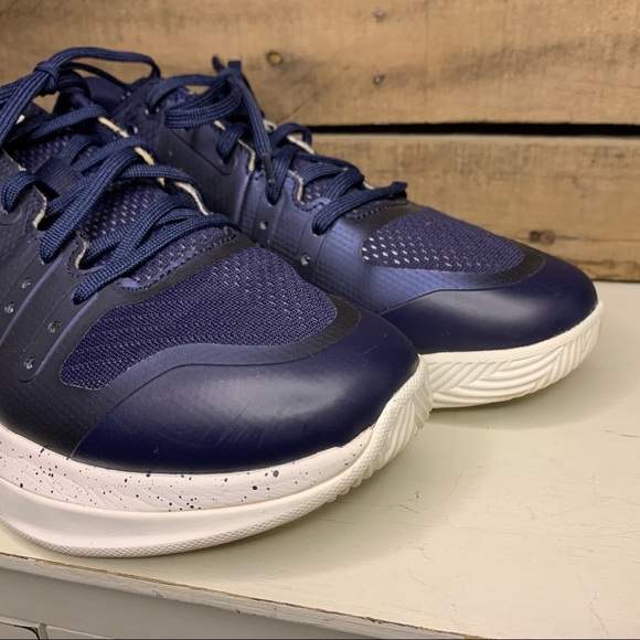 Under Armour Block City Volleyball Shoe Navy White Size 8 - Picture 4 of 13